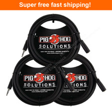 3 Pack PIG HOG SOLUTIONS PHX35-10 HEADPHONE EXTENSION CABLE, 3.5MM 10FT - NEW