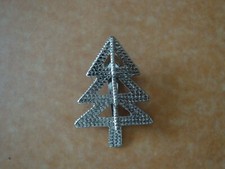 John Hardy Christmas Silver Tree Clip Pin Signed Scarf pin
