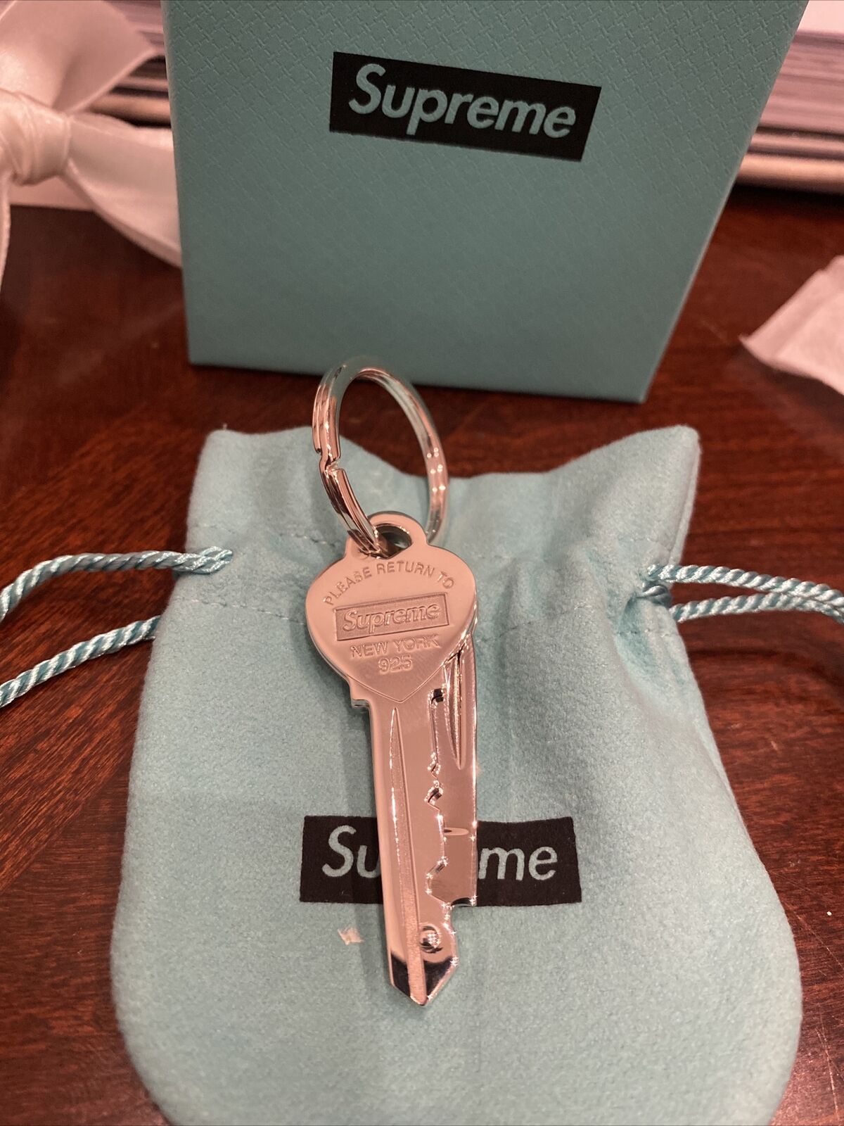 Supreme Tiffany & Co Return To Tiffany Heart Knife Key Ring  IN HAND SHIPS ASAP