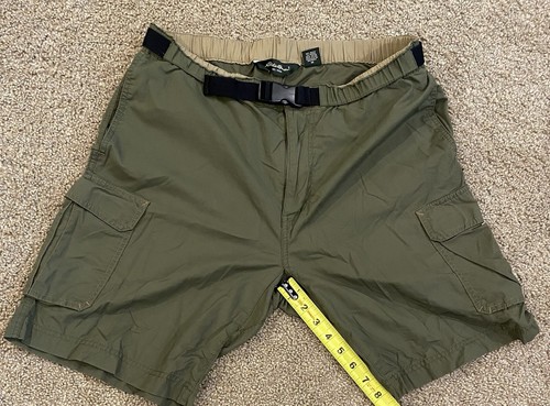Pantalones Cortos Eddie Bauer Para Hombre Medianos Verde Oliva Carga Senderismo Aire Libre Utilidad Cinturón - Imagen 7 de 7