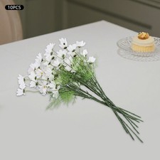 10 Bundles Artificial Flower Outdoor/Indoor Fake Daisy Silk Flowers Plant Decor