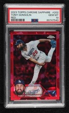 2023 Topps Chrome Sapphire Edition Red 4/5 Tony Gonsolin #202 PSA 10 GEM MT 14dq