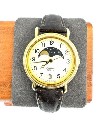 vintage orient jupiter Quartz Watch moon phase 26mm Ships From Japan -f227