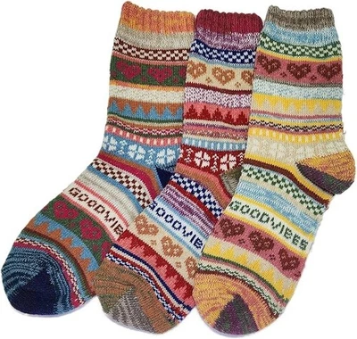 Vera Tucci Men’s Nordic Winter Socks 3 Pack – Red, Orange, Pink RMD2403-33-02-02