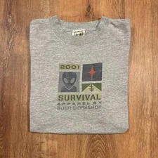 Vintage Alien Workshop Shirt Mens Medium 90s Skate Gray USA Hook Ups Birdhouse