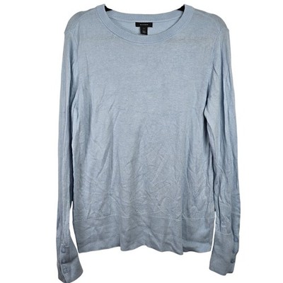 Halogen Women's Light Blue Long Sleeve Comfort Soft Sweater Size 1 L Or XL