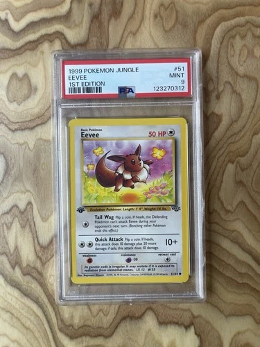 PSA 9 Eevee 1st Edition 1999 Pokémon Jungle #51
