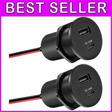 Dual Port Fast Car Charger USB-C PD 100W  QC3.0 18W
