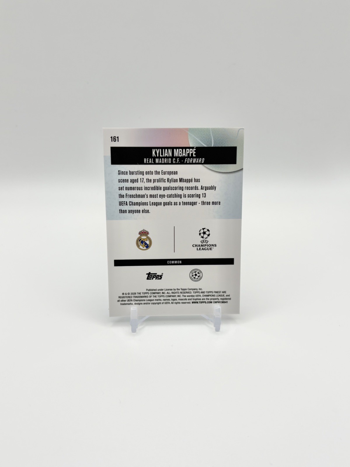 2025-26 Topps Finest KYLIAN MBAPPE Checkerboard view 2