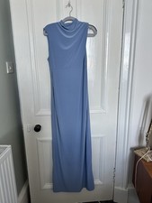 Club L London Maternity Blue Sleeveless Maxi Dress – Elegant Occasion Wear