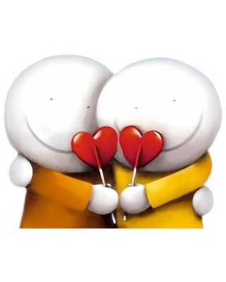 Doug Hyde Style ''Love Hearts'' Inspired Character Art Poster