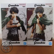 Attack on Titan Grandista Eren Yeager & Levi Ackerman Figure Set New Japan