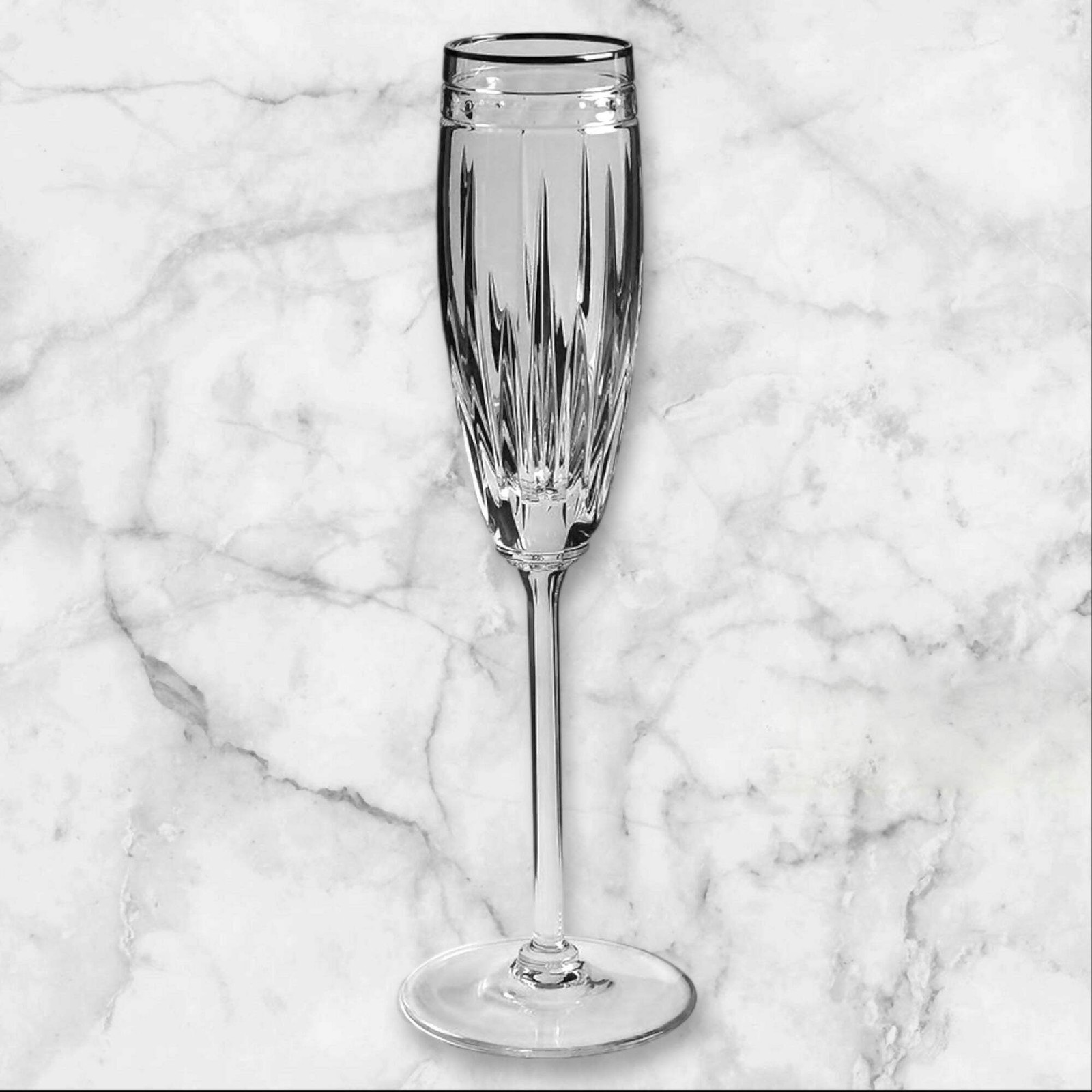 Lenox Vintage Jewel Platinum Champagne Flute | 9.5” | Excellent Condition