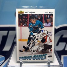 1991-92 Upper Deck #597, JEFF ODGERS RC YG 🔥🔥🔥 Young Guns Rookie Card