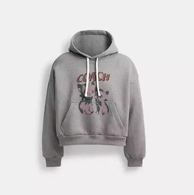 Rare The Lil Nas X Drop Cats Cropped Pullover Hoodie In Heather Grey HTF XL