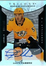 2019-20 UPPER DECK  TRILOGY ROOKIE PREMIERES SIGNATURE #88 DANTE FABBRO