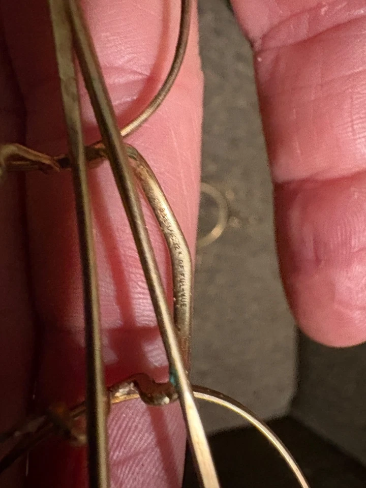 Monturas de gafas antiguas llenas de oro de alta recuperación de oro 1/10 12K 47 g Foto 4 de 4