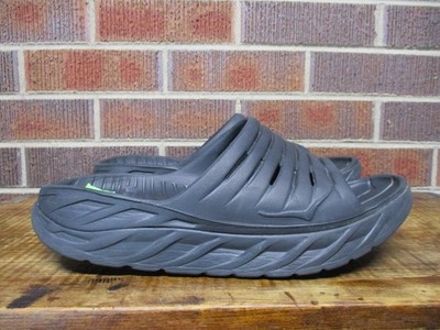 Hoka One One Mens Ora Recovery Slide Sandals Black Sport Shoes Size 10