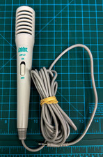 Labtec AM-22 Wired Handheld Microphone 3.5mm PC Desktop Mic Gray Mute Switch