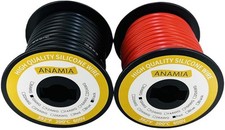 10 AWG Flexible Wire 50ft, 10 Gauge Silicone 10 Gauge, Red  Black