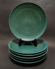 Collectible Green Plate Set Nyman&Nyman Hoganas Keramik Sweden 1930-46
