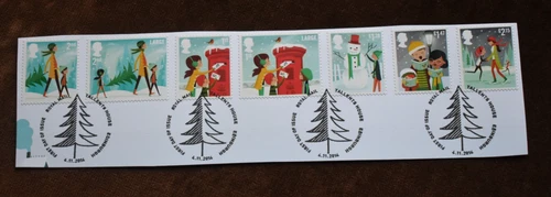 GB 2014 Christmas, Stamps On Piece, Used, ex FDC