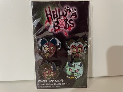 HELLUVA BOSS ZOMBIE IMP SQUAD MILLIE MOXXIE LOONA BLITZ EMAILLE ANSTECKNADEL HAZBIN HOTEL
