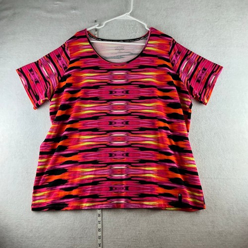 Lauren Ralph Lauren Sport Top Women's 3X Plus Active Performance Ikat Geometric