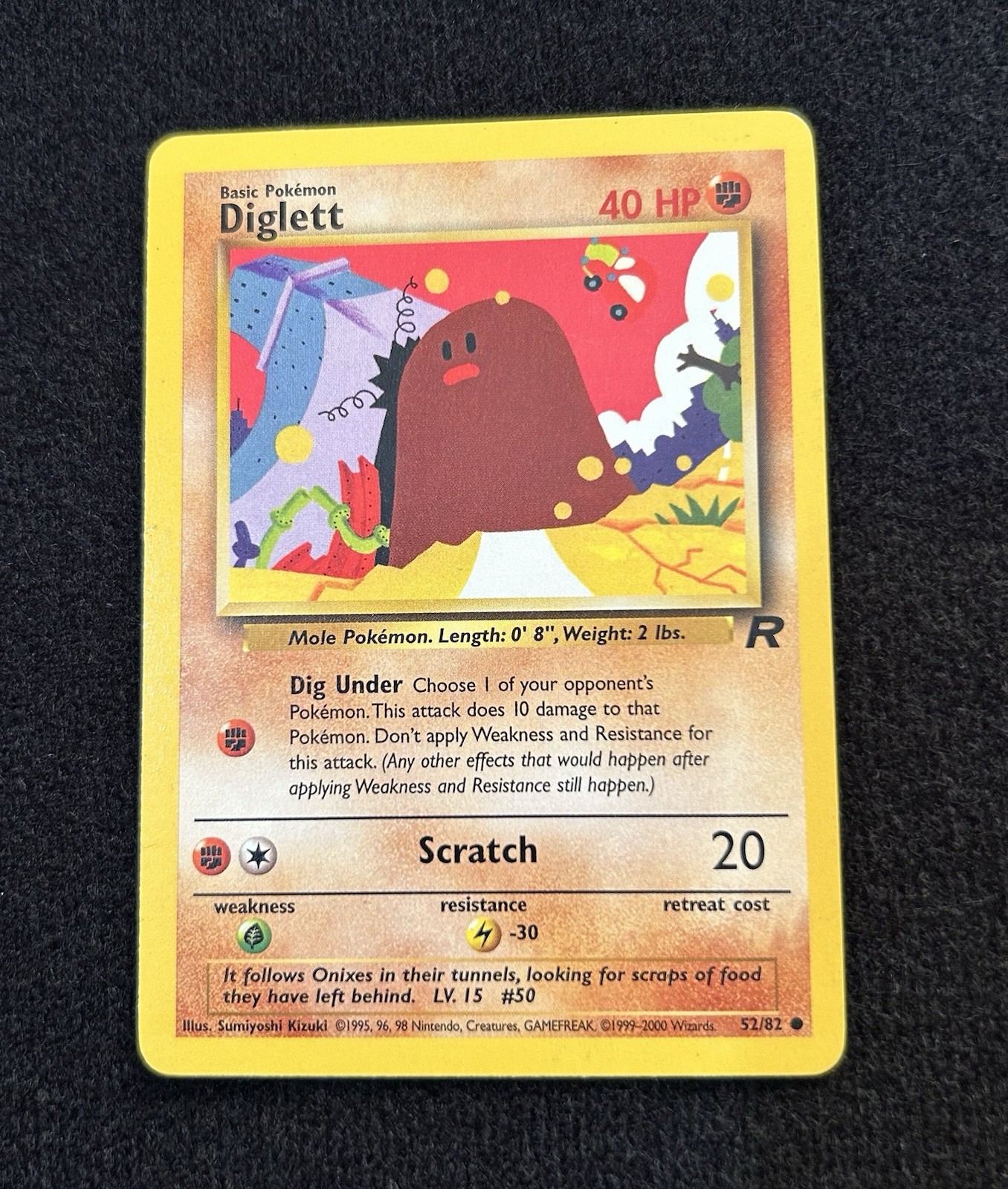 Pokémon Diglett Team Rocket 52/82 Regular 1st Edition NM