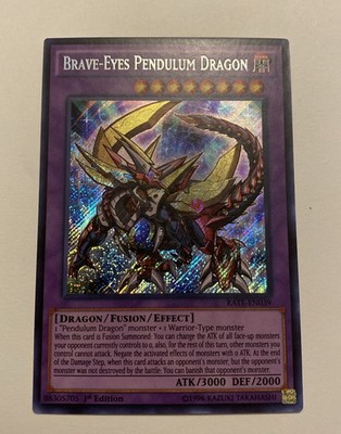 Yugioh - Brave-Eyes Pendulum Dragon RATE-EN039 1st Edition SECRET VLP/NM X1