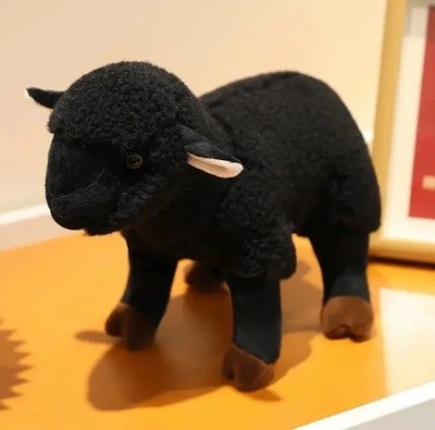 Black Sheep Pendant Plush Toy 5'' Stuffed Animal Toddler Doll Gift for Kids