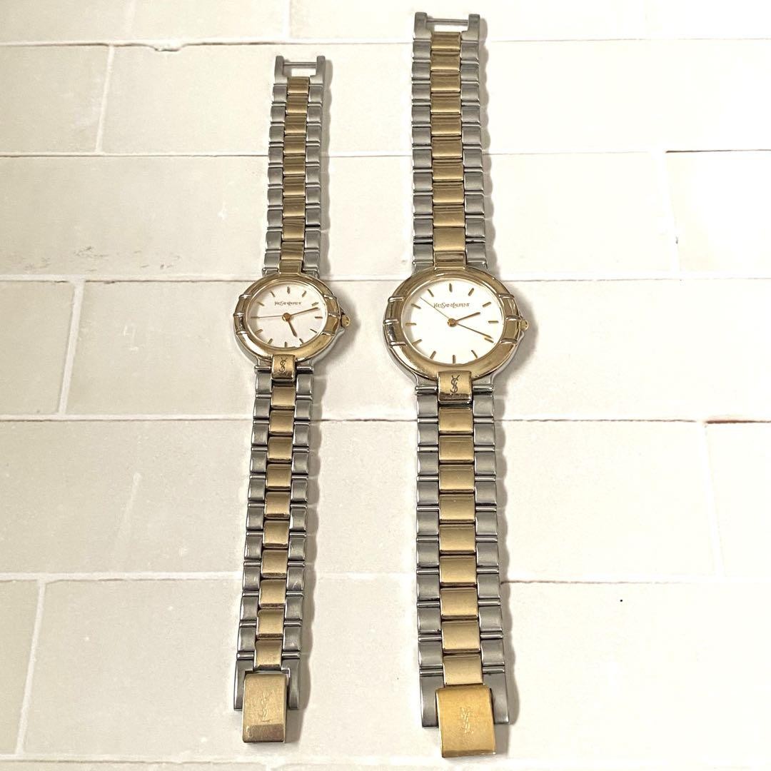 Yves Saint Laurent GN 4 S coppia orologi al quarzo usati batteria necessari non funzionanti