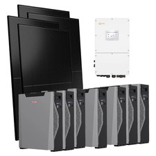 Kit fotovoltaico trifase 30000W inverter Solis 30kW litio 37.5kWh Weco 5k3 XP