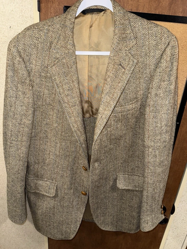 Abrigo deportivo JoS A Bank Shetland lana tweed para hombre 40R 40 espiga Islas Británicas Foto 3 de 4