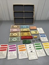 Monopoly Buildings Hotels Metal Tokens Replacement Pieces Dice Cash Vintage 1946