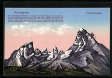 Berg mit Gesicht / Berggesichter, Familie Watzmann, Ansichtskarte 