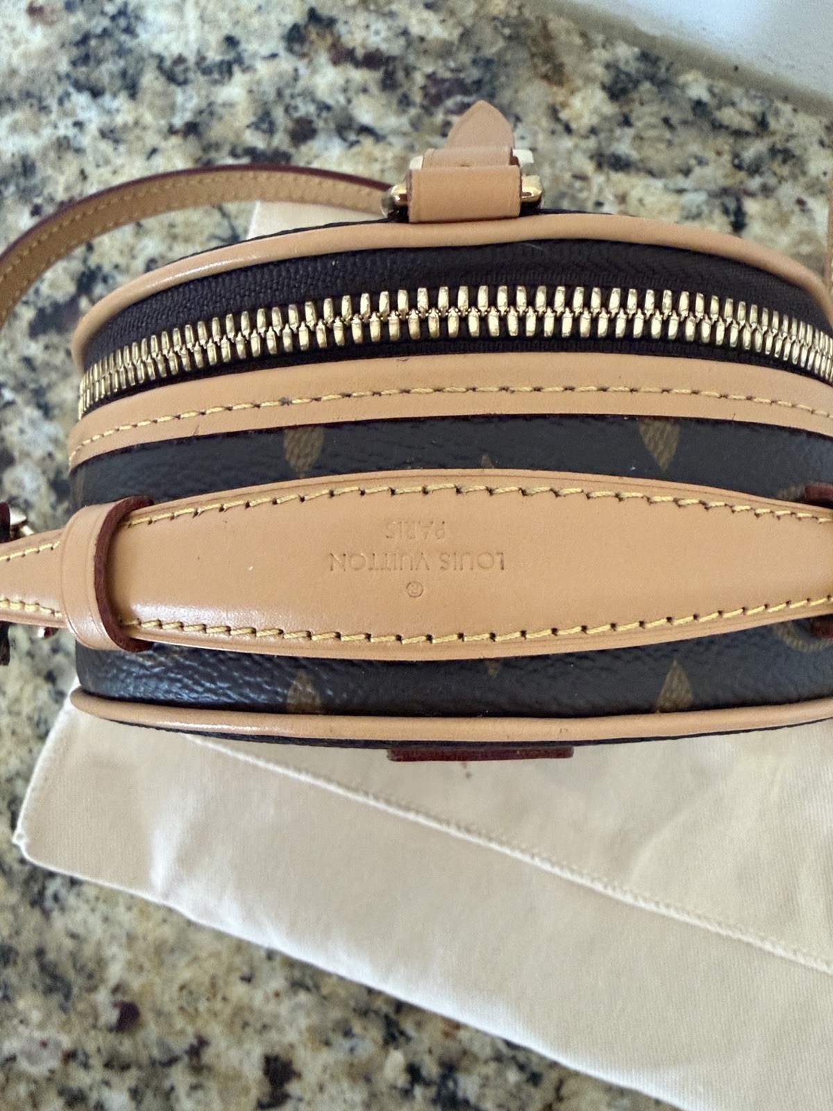 Louis Vuitton Brown and Tan Mini Boite Chapeau Shoulder Bag image 4