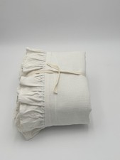 Pottery Barn Kids Evelyn Ruffle Trim Blackout Curtain 44 x 84 White