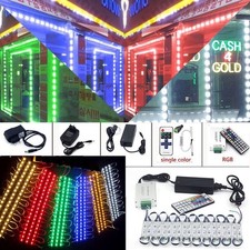 40' ft Club Store Front 3 LED Window Module Light W/ Power Supply  Remote Kits