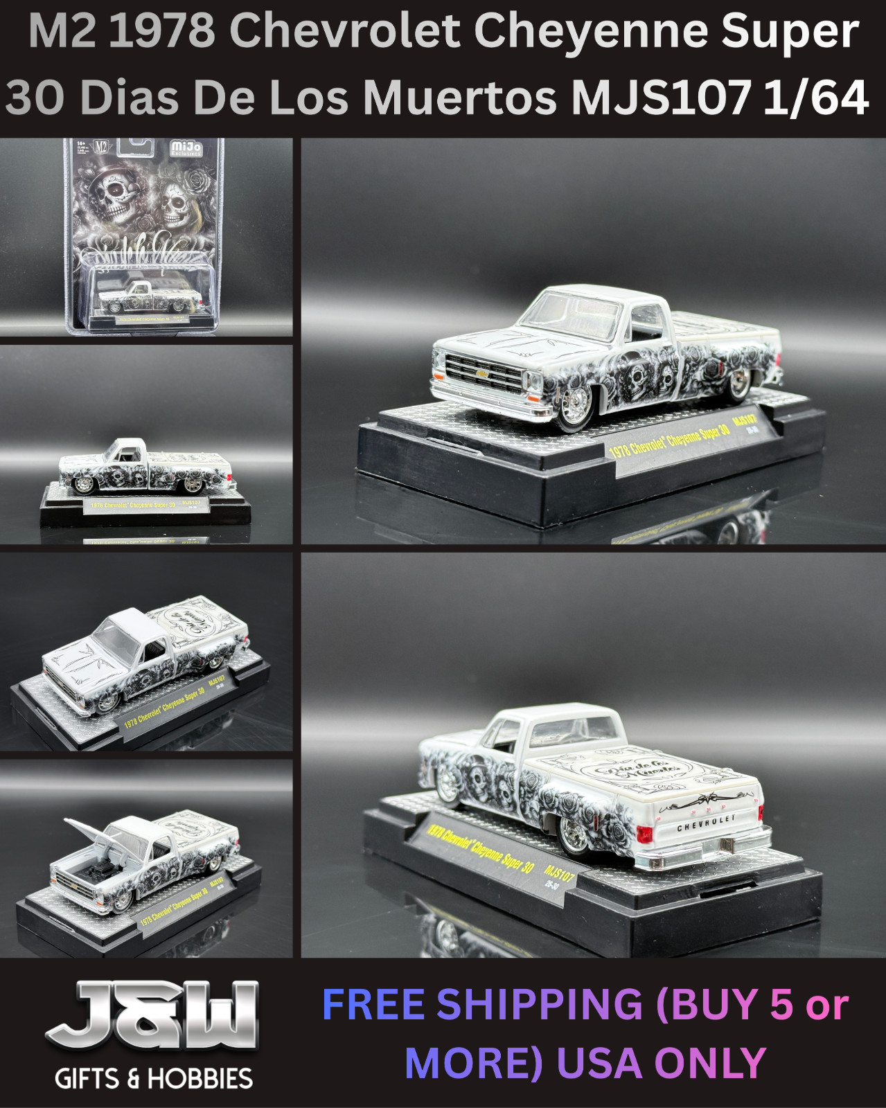 M2 1978 Chevrolet Cheyenne Super 30 Dias De Los Muertos MJS107 1/64