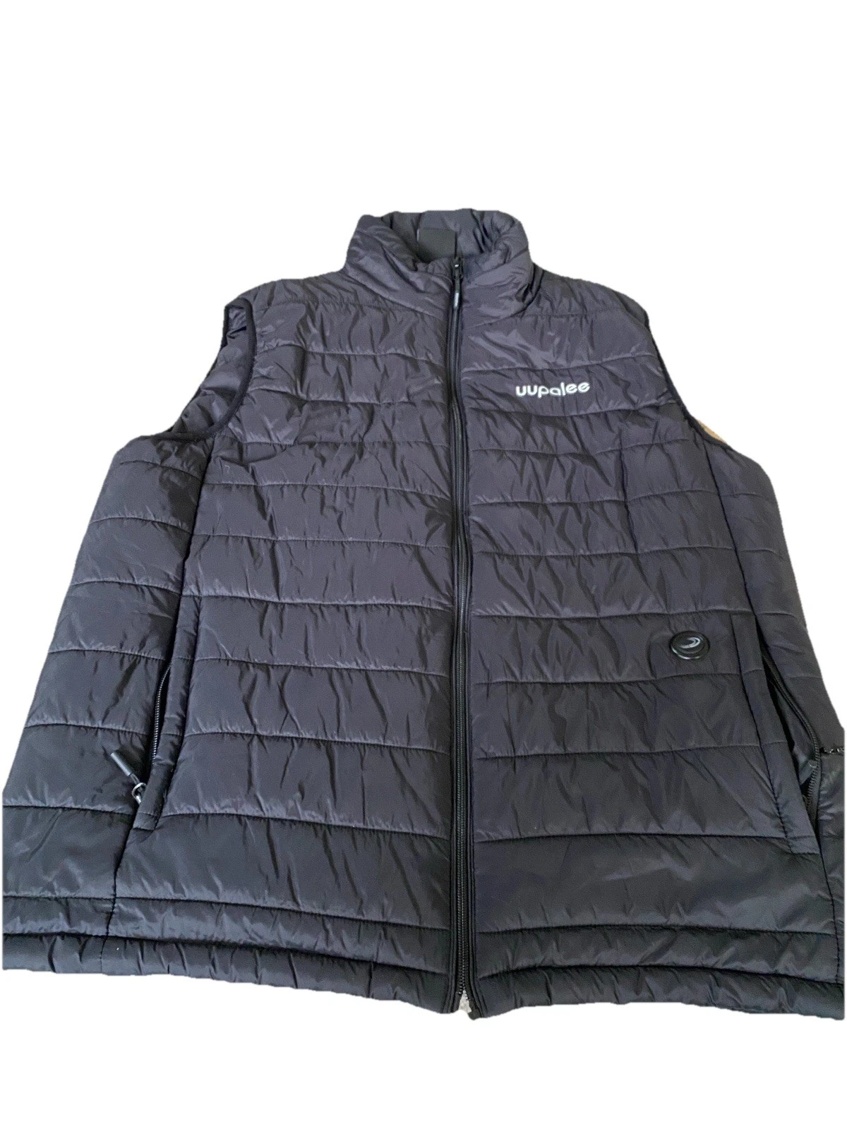 Uupalee Puffer Vest Mens Large Black Full Zip Heated USB Outdoors