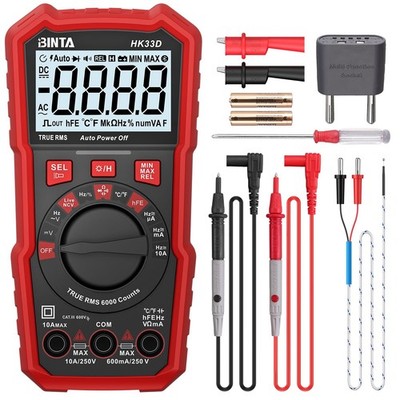 Digital Multimeter AutoRange 6000 Count, AC/DC Voltage und Current, Widerstan...