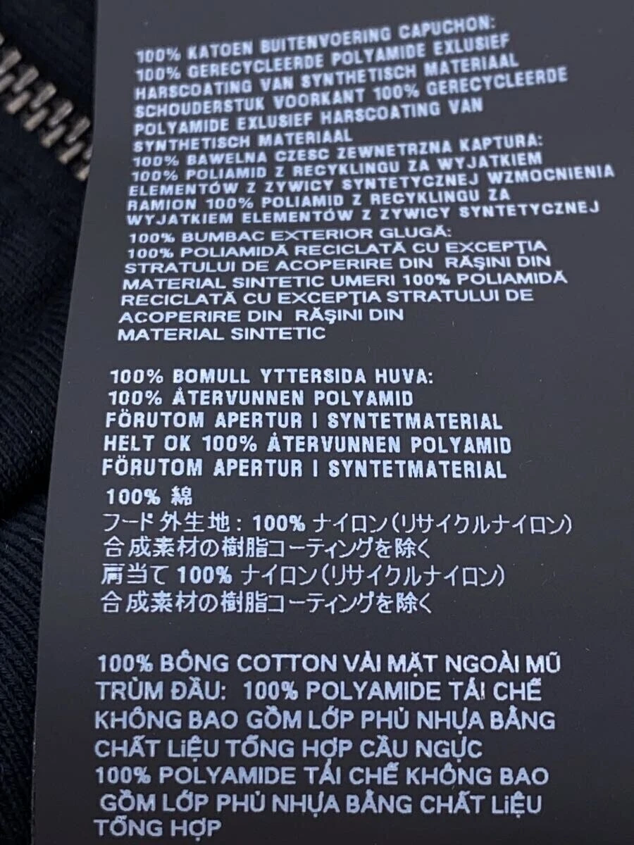 Felpa con cappuccio PRADA 24AW triangolo logo zip XL nylon BLK UJL19A R232 1U77