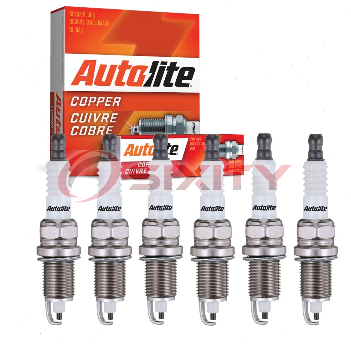 6 pc Autolite Copper Core Spark Plugs for 1978-1987 Jeep J10 4.2L L6 pr