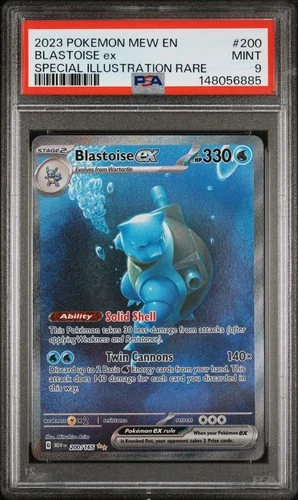 2023 POKEMON MEW EN-151 SPECIAL ILLUSTRATION RARE #200 BLASTOISE EX PSA 9