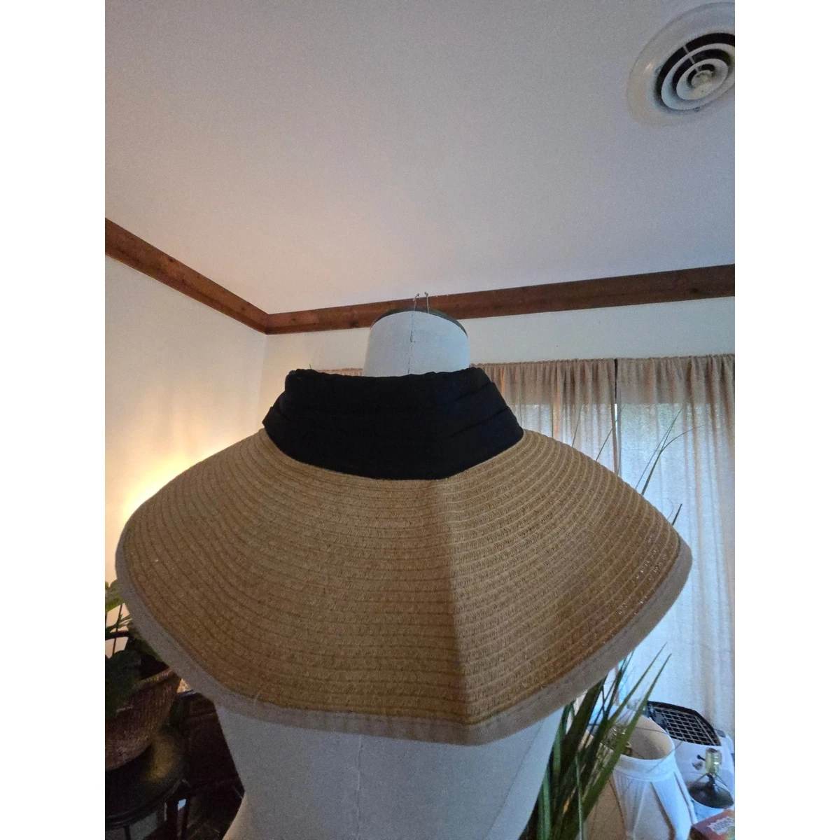 Vince Camuto Women Black Wool Floppy Adjustable Hat One Size NWT <3 Vince Camuto Black Wool Hat Pony Fur Band | Mercari main image 3