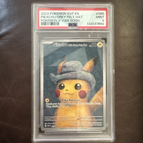 Pokémon Pikachu with Grey Felt Hat Van Gogh 085 SVP Promo English 2023 PSA 9 💎