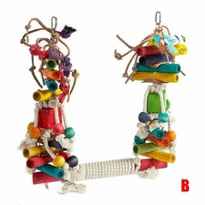 Giant Parrot Swing African Grey Parrot Toy Large Cockatoo Macaw Bird Toy 30*30CM