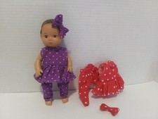 Ropa de muñeca de 8" hecha a mano para adaptarse a American Girl muñeca bebé de 8"-2 pantalones con arco superior L55