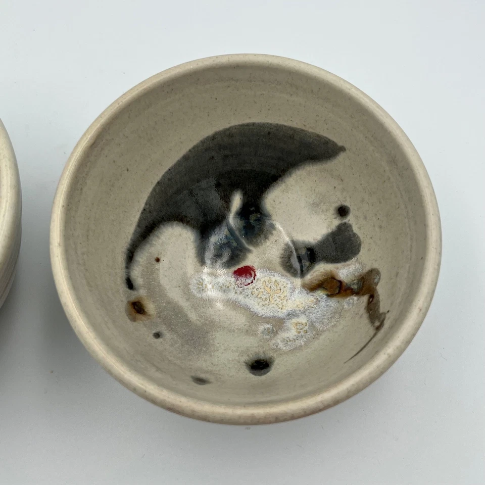 Juego de 2 cuencos de cerámica artesanales de cerámica rústica Foto 4 de 4